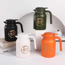 1 Stück 1500ML/50oz isolierter Edelstahl Kaffeekanne, Thermokaraffe mit großer Kapazität, heiße Wasserflasche mit Knopf, geeignet für Zuhause, Wohnheim, Büro, Restaurant, Hotel