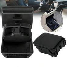 Rear Center Console Armrest Cup Holder For Vw Jetta Golf Mk5 Mk6 Gti Eos Rabbit - Black - View 2