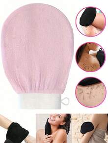 New 3 Pcs Deep Exfoliating Gloves For Smooth And Shiny Skin - Body Scrub Bath And Shower - Cleans Dead Dry Skin - Gentle And Effective Exfoliating Gloves, Korean Exfoliating Gloves, Exfoliating Gloves Visibly Remove Dead Skin, Bath Gloves - Multicolor - View 9
