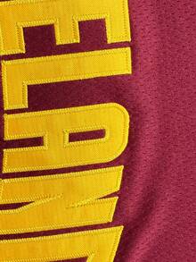 Men's Embroidered Basketball Jersey 23 Red Casual Sleeveless Vest V-Neck T-Shirt Party Sports Top - Red - View 4