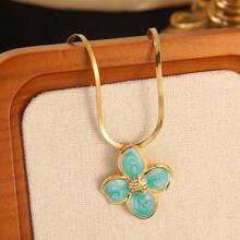 1 Set Romantic Style Colorful Accented Stainless Steel Jewelry Set, Suitable For Ladies To Wear On Engagement Or Date