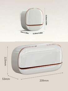 豪华壁挂式带盖皂架,高端排水皂架,防水皂盒收纳,适用于浴室、淋浴间、旅行、学校宿舍,简易皂架,洗漱用品,浴室挂件,浴室收纳架,开学季用品,居家生活用品 - 彩色 - 查看 11