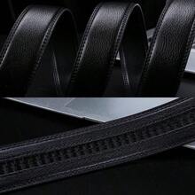 Men's Fashion Business Luxury Vintage Designer Brand Genuine Leather Belt High Quality Women Genuine Leather Dress Strap For Jeans - 黑色 - 查看 3