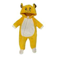 Disney Simba Baby Romper With Embroidered Hat - Yellow - View 2