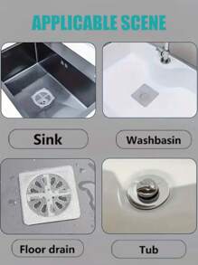 500 pezzi/1 pezzo Adesivo antitappeto per scarico, Filtro per capelli riutilizzabile per scarico doccia, adatto per doccia, vasca da bagno, lavandino da cucina, lavanderia, bagno domestico e scarico del water, drenaggio rapido e facile manutenzione, scelta ideale per regali di Natale.