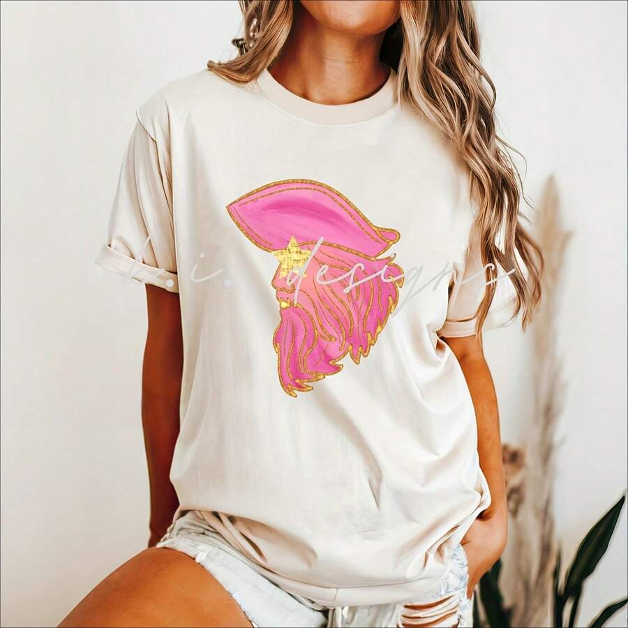 Mascotte, Mascotte D'école, Mascotte BCBG, Mascotte De Pirate, Mascotte Rose, Pirate Rose, Mascotte D'or, Pirate D'or, Pirates,, Téléchargement Numérique, DTF220G Heavyweight 100% Cotton T-Shirt. With Butterfly Print Pattern, Suitable For Girls And Wo's Short Sved Round Neck Inspirational Shirt, Cute Aesthetic Y2K Style Summer Top, Suitable For Outdoor, Family, Work Or Street Wear Casual Loose Daily T-Shirt - trắng - Xem 1