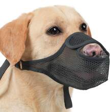 1pc Black New Style Dog Muzzle Net Breathable Dog Mouth Cover, Safe Anti-Choke Dog Muzzle, Anti-Barking Anti-Biting Muzzle