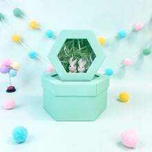 2pcs Hexagon Gift Boxes, Solid Color Stationery Desk Storage Boxes, Suitable For Birthday, Wedding, Graduation Gift Packaging School Supplies, Back To School