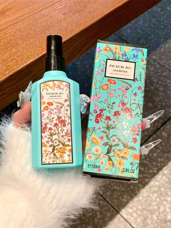 PEACH JO+ 1pc 100ml Jasmine, Gardenia, Lily Of The Valley Floral Fragrance Mist, Odor Eliminator Spray For Clothes, Great For Mother's Day, Valentine's Day, Christmas