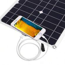Solar Panel 12V 24V Battery Charger Flexible Charging Kit With Controller 2 USB Charger Caravan Camping Portable 250W 30A - Black - View 3