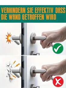 8/4/2pcs PVC Transparent Door Handle Bumper Rings, Anti-Collision Door Handle Protector, Fit Different Door Handle Sizes