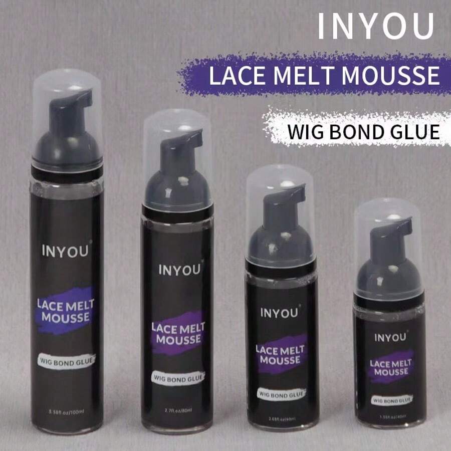 INYOU Lace Wig Melting Mousse Glue,Closure Wigs Extensions Wig Melting Mousse Hold For Wig Hair1.35oz,2.02oz,2.7oz