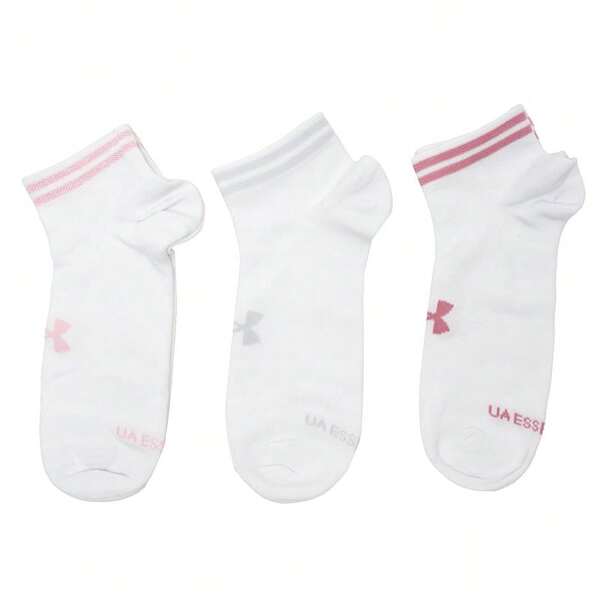 Under Armour Men's And Women's Short Socks Unisex UA Essential 6pk Low Lightweight And Comfortable Casual Socks Sports Socks / Three Pairs 1386239