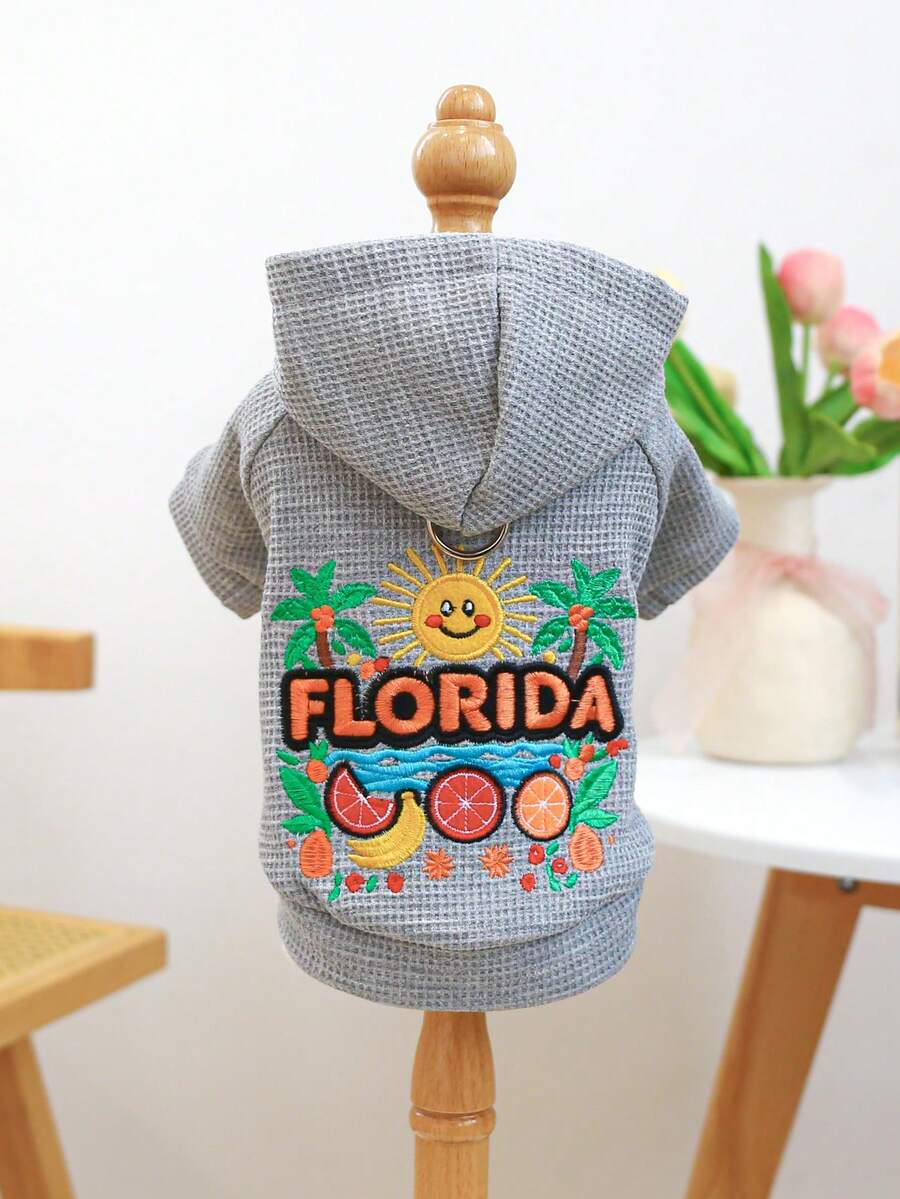 1件宠物衣服,狗狗/猫咪服装,小型犬可爱装扮,秋冬季小型宠物保暖舒适卫衣 - 灰色 - 查看 1