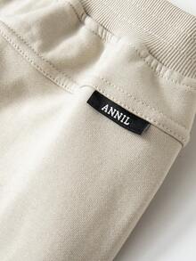 Annil Ropa infantil para niños, niños de mediana edad y niños pequeños, Teenagers, pantalones de punto de cintura completa, ropa deportiva y sudor casualpants para otoño - Albaricoque - Ver 8