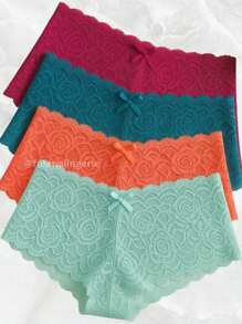 Kit 3 Shorts Calcinhas Calesson Shortinho Caleçon Sensual Renda  - Calesson DESC
