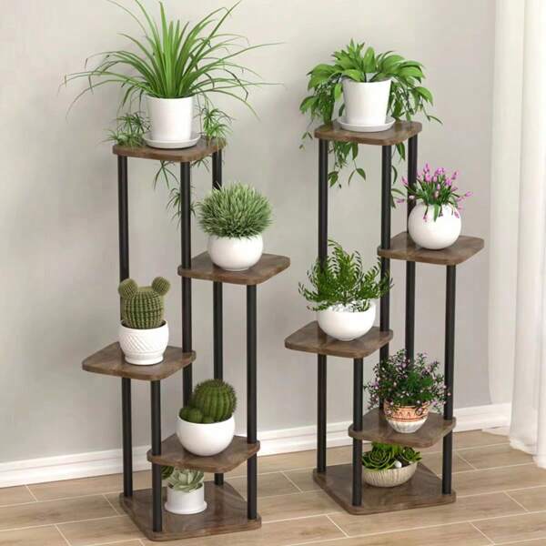 Plant Stand 4/5/6 Tier Indoor Metal Flower Shelf For Multiple Plants Corner Tall Flower Holders For Patio Garden Living Room Balcony Bedroom
