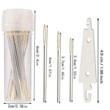 30Pcs Cross Stitch Needles With Stainless Steel Needle Threader DIY Embroidery Hand Needles Sewing Needles In Transparent Box ﻿