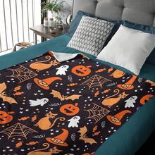 Cozy Flannel Blanket - Cute Spooky Ghost Pumpkin Bat Cozy Soft Blanket PrintingLightweight - Soft, Lightweight & Durable Flannel Throw With Vibrant Rainbow Colors,    Suitable For All Seasons, Washable And Machine-Washable, Lightweight, Breathable, Comfortable, Warm,  Unique, 280gsm For Him And Her, Perfect For Naps, Camping, Travel, Family, Daily Life, Office Decoration, Birthday Anniversaries, Valentine's Day, Thanksgiving, Christmas, Halloween, Mother's Day, Father's Day, Wedding, New Year Gifts Provide Personalized Ideal Gifts For Her, Him, Family Members, Boyfriends, Girlfriends, Fathers, Family Members, Mothers, Lovers,   Daughters, Sons,   Grandfathers, Grandmothers, Friends, Classmates And Pets.    Sofa,Bed,Car,Bedroom,Living Room,Office,  Outdoor Camping, Beach,Wall Decoration