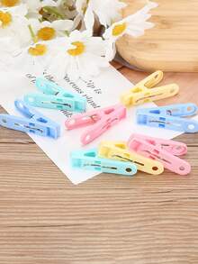 Multi-Purpose Windproof Clothespin With Rope, Suitable For Hanging Towels, Socks, Clothes - Plastic, Stainless Steel, Natural Bamboo Clothespins - Multicolor - View 3