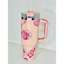 Water Thermal Cup Graphite With Spray Double Wall Cup Stainless Steel Closed Lid Leak Proof Anti-Leak New Model 2025 - Màu Cam san hô - Xem 2