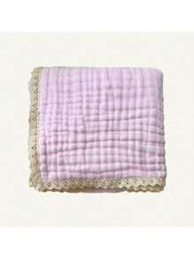Baby Six Layers Gauze Thread Lace Blanket, Swaddling Cloth ,Baby Stroller Cover Blanket Bath Towel