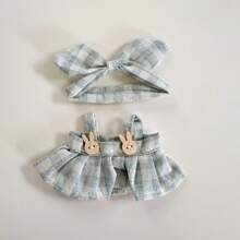 Doll Outfit: Tweed Jumper Dress And Top Set, For Labubu 1/2 Blind Box Model