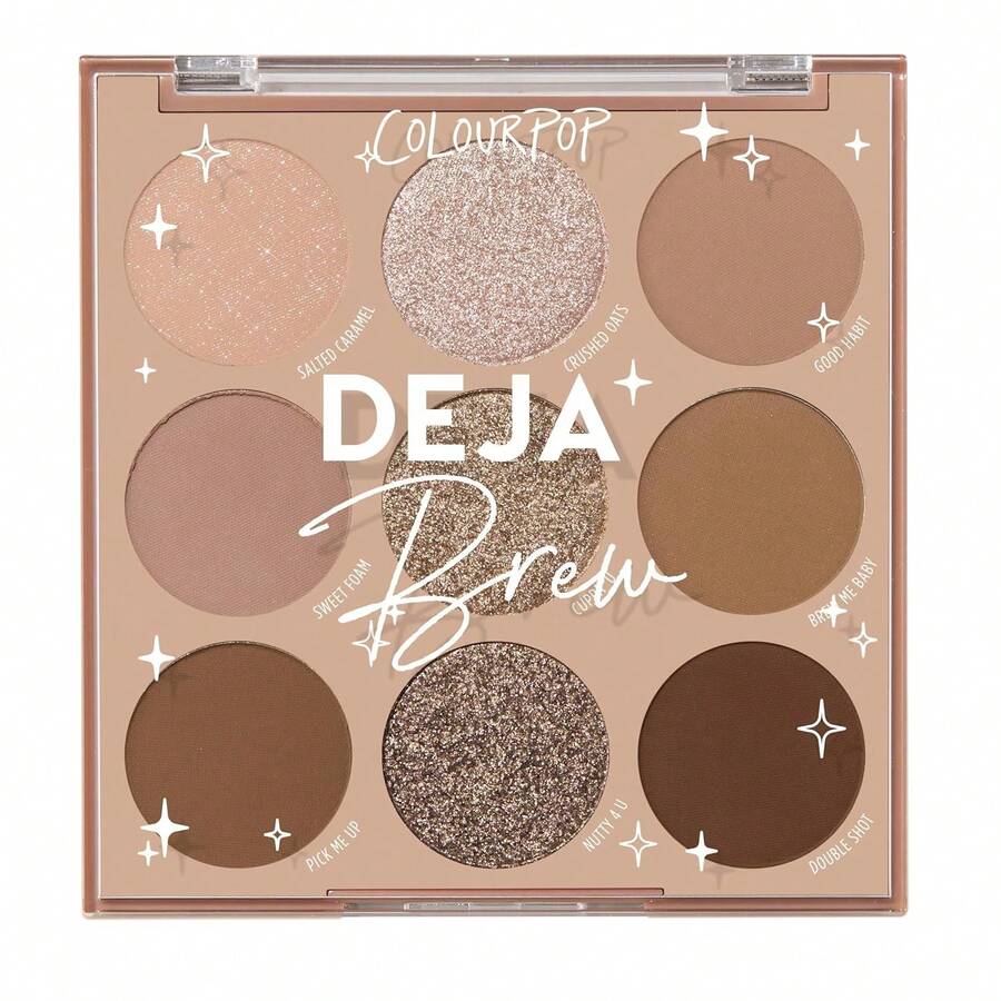 Deja Brew Eyeshadow Palette - Cool-Toned Nude Eye Makeup Palette With Matte, Metallic And Matte Sparkle Finishes - High-Pigment Eye Makeup With A Long-Wearing Formula (0.3 Oz),9416317 - A4 - 查看 1