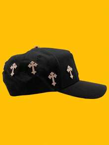 Gorra Barbas B Chrome 24k Hats Mod B Cruces Negro Unitalla - Negro - Ver 3
