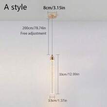 Lampada a sospensione LED moderna dimmerabile e regolabile, a 3 colori, con forma di bolla unica, adatta per isola di cucina, camera da letto, sala da pranzo, soggiorno, hotel, caffetteria, bar e decorazione commerciale (controllo con interruttore a parete, cambio colore con singolo tocco)