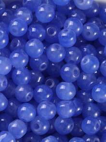 100 件 8 毫米彩色玻璃珠，仿玉材料，玻璃圆珠，适用于手工 DIY 手链、项链、珠宝配饰 - 彩色 - 查看 12