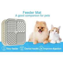 Lesipee Licking Mat For Dogs &Amp; Cats 2 Pack, Slow Feeder Lick Pat, Anxiety Relief Dog Toys Feeding Mat For Butter Yogurt Peanut, Pets Supplies Bathing Grooming Training Calming Mat (Cyan&Amp;Purple)