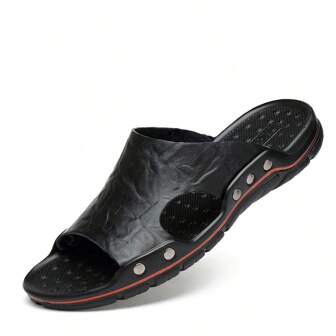 Men's Comfortable Casual Slip-On Outdoor Sandals, Suitable For Summer