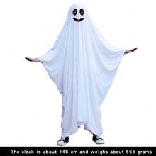三种白色鬼魂斗篷，长度分别为 80cm/94cm/146cm，万圣节派对鬼魂斗篷 - 彩色 - 查看 12