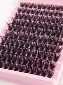 120pcs LC07 8-16mm Mixed Size 10 Rows High Capacity Tower False Eyelashes, Natural & Thick, Suitable For Photography And Cartoon Makeup DIY, Eyelash Clusters, Individual Lashes, False Eyelashes - DD - View 4