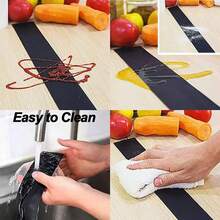 Tira de silicona para sellar estufas de gas, tira antiaceite y antimanchas, tira de inserción de silicona, accesorios de cocina - Blanco 1 pieza - Ver 5