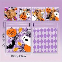 300 Pack Cartoon Pumpkin Ghost Halloween Cookie Candy Self-Seal Gift Bags - Plastic Party Favors Bags With Assorted Patterns For Treats And Snacks(100/300pack) - Multicolor - View 4