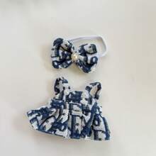 Doll Outfit: Tweed Jumper Dress And Top Set, For Labubu 1/2 Blind Box Model