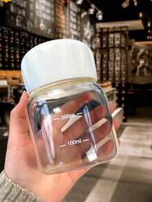 1件/2件便携式外卖玻璃咖啡杯水瓶带盖牛奶杯饮水杯耐热茶杯家用厨房日用密封旅行杯 - 彩色 - 查看 5