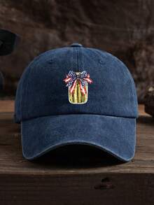 1 件男女通用户外休闲可调节字母印花软顶水洗棒球帽，时尚日常使用