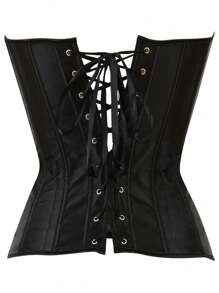 1 件女士优雅孔雀印花束身衣腰带 - 复古蕾丝、海军蓝缎子、幽默万圣节服装 - 彩色 - 查看 6