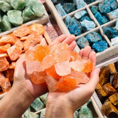 400G Himalayan Salt Bulk Crystals Rough Stones Large Natural Raw Rocks For Balancing Tumbling Cabbing Home Decoration Wire Wrapping Fish Tank Aquarium Terrarium Vase Filler Birthday Gift For Girl Woman 0.78-1.57 Inch