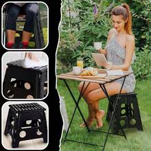FOLDING STOOL CHAIR ANTI-SLIP STEP BLACK LADDER. Folding Step Stool - Large Size Kitchen Folding Step Stool For Adults Space Saving Folding Stool, Heavy Duty Foldable Stool-Black Kitchen/Bathroom/Camping. FISHING STOOL, FISHING CHAIR. - Black - View 2