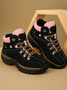 Women's Adventure Safety Trail Work Boot With Stitched Sole - 黑色 - 查看 1