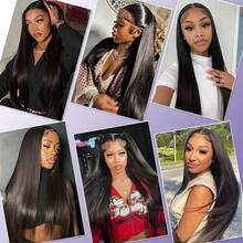 Glueless Pull Go Wigs With Elastic Drawstring 200% Straight 5x5 HD Lace Frontal Wigs Parting Max Full Lace Closure Human Hair Wig - Natural Black - 查看 8