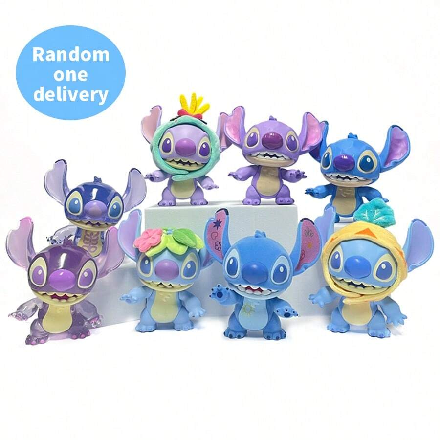 Miniso Caja ciega versátil de la serie Disney Stitch de MINISO, con diferentes formas y diferentes accesorios, llena de detalles, adecuada como coleccionable, regalos de cumpleaños y regalos festivos (1 pieza, entrega aleatoria)