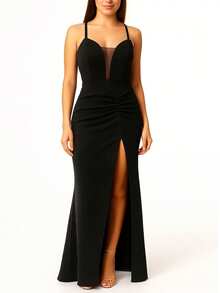 Women Maxi Dresses - Black - View 1