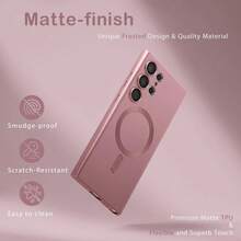 Magsafe磁吸保护壳，兼容三星Galaxy S24、S25、S22、S23 Ultra Plus、S20、S21 FE、Note 20、A35、A55、A05、A15，采用柔软TPU材质，也兼容 17、Air、16、E、15、14、13、12、11 Pro Max Plus。 - 玫瑰金 - 查看 4