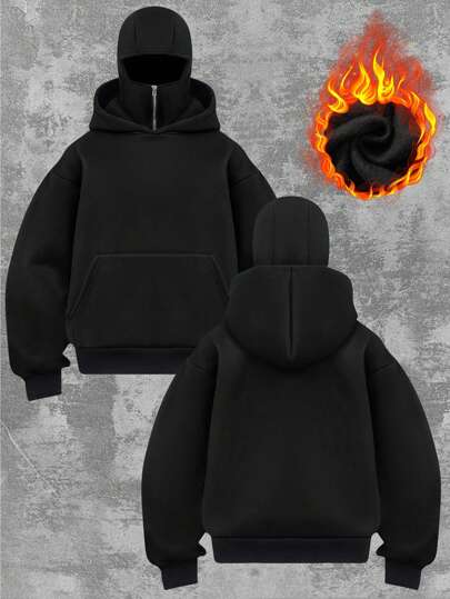 Sudadera con capucha de doble capa para mujer, para otoño e invierno, ropa de abrigo para mujer, ropa de otoño e invierno para mujer, sudadera con capucha con cremallera para volver a la escuela para mujer, sudadera con capucha de estilo militar de doble capa para mujer