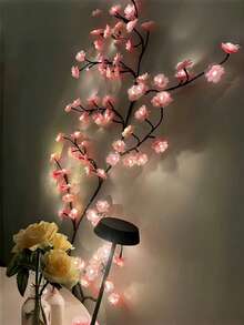 1pc Cherry Blossom Branch Light, USB Power Supply, 8 Lighting Modes, Soft And Flexible Decorative Rattan Lamp, Suitable For Autumn Decoration, Living Room And Bedroom, Office Study, Wall, Game Room Decoration, Outdoor Courtyard, Wedding, Valentine's Day Atmosphere Decoration, Christmas Decoration Gift, Party Atmosphere